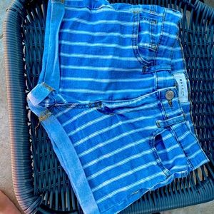 Pacsun Denim Shorts Striped Vintage Shorts Jean Shorts